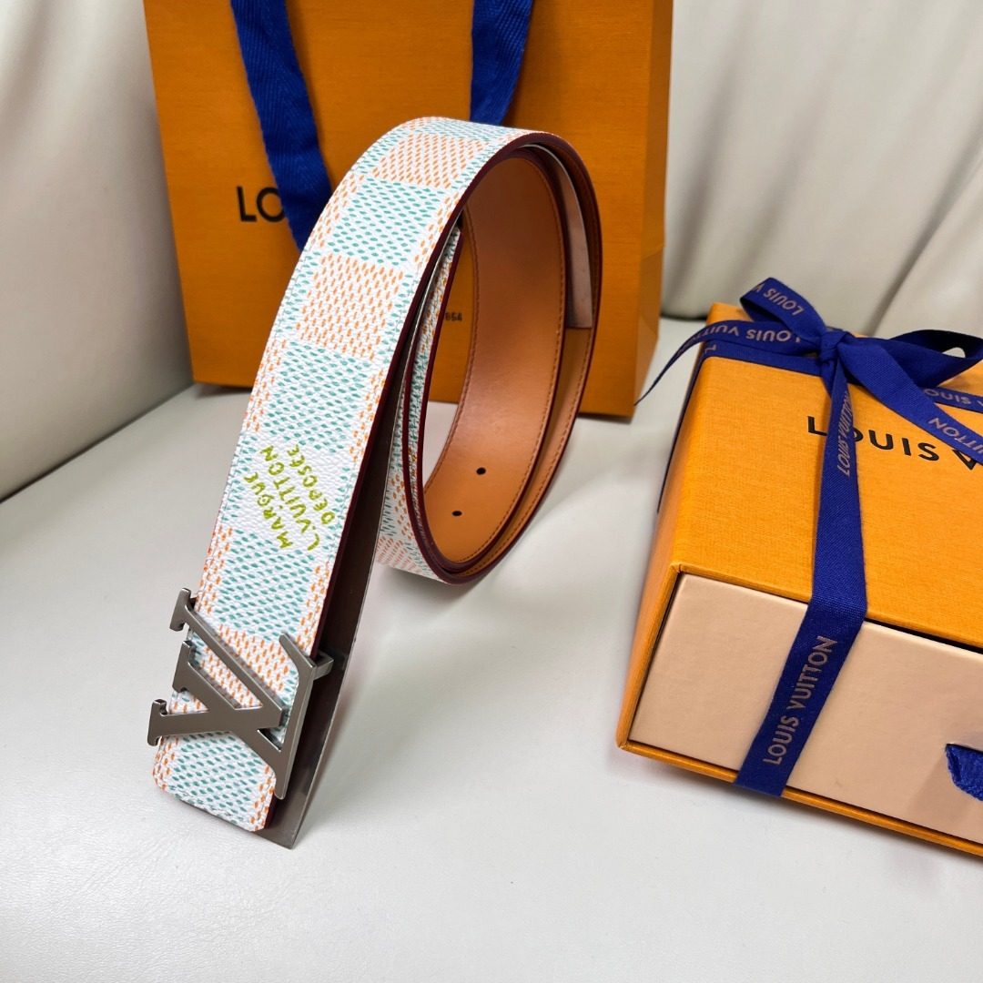 Louis Vuitton Damier Azur Canvas Belt
