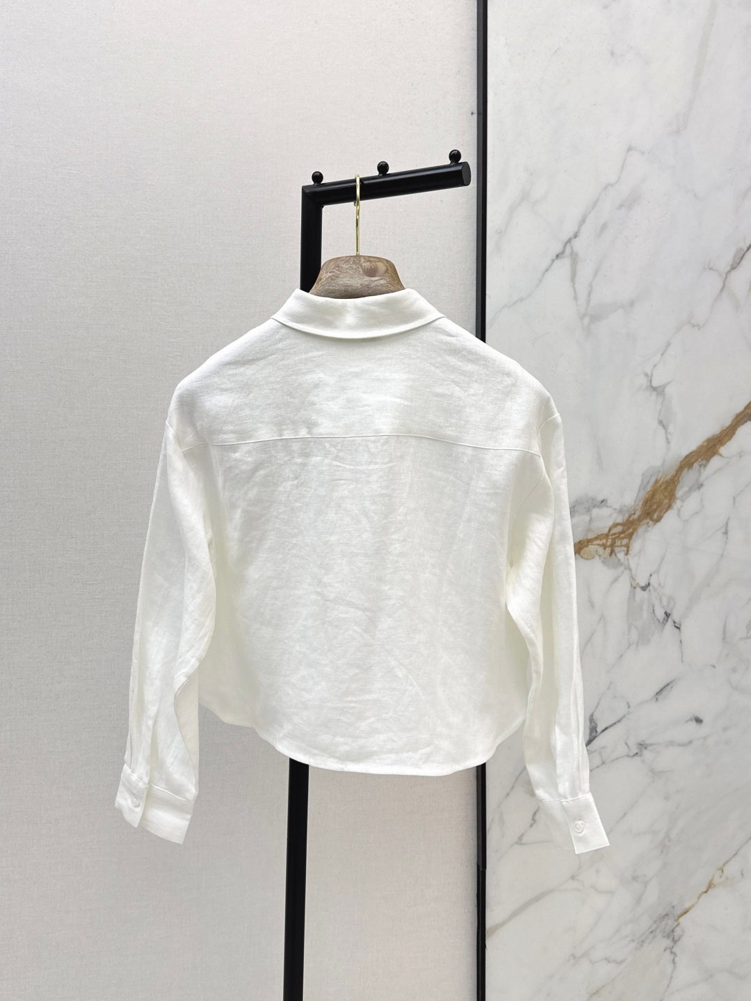 Linen Blend Casual Button-Up Shirt