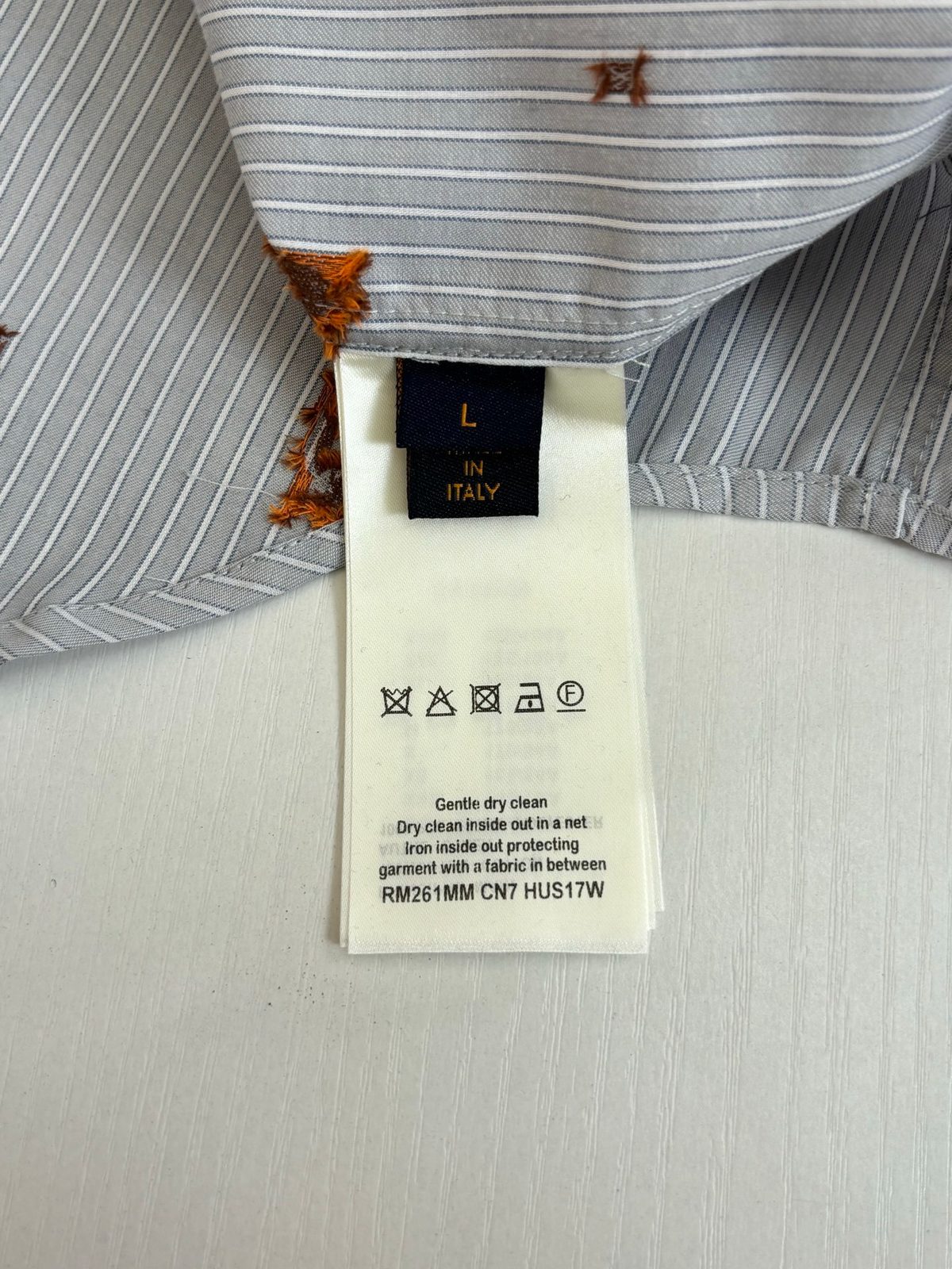 Men's Striped Cotton Shirt with Fox Pattern