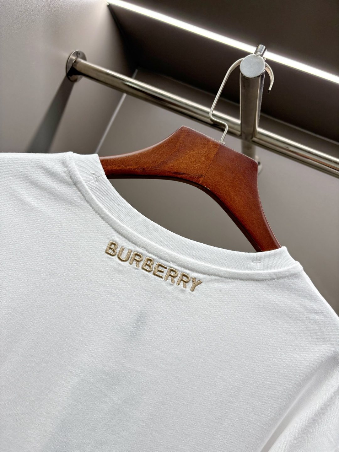 Burberry Check Trim Cotton T-Shirt