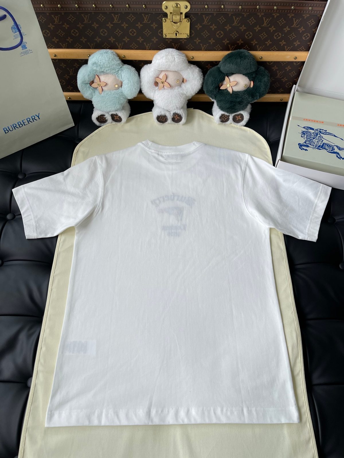 Burberry White Crewneck T-Shirt