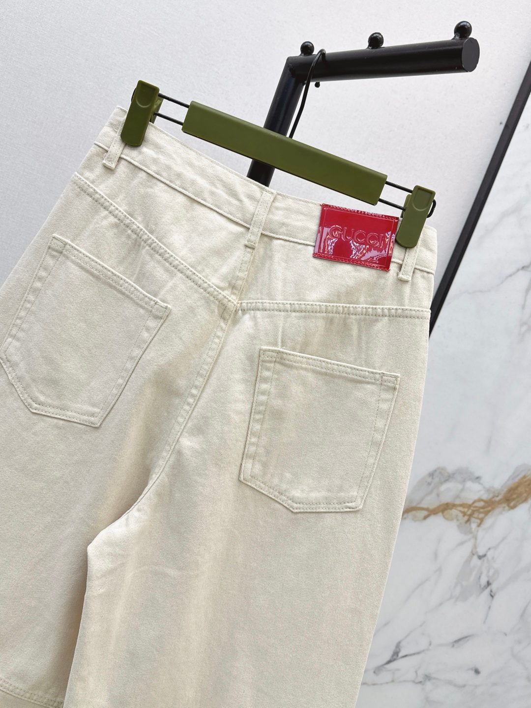 Gucci Red Label Cream Denim Jeans