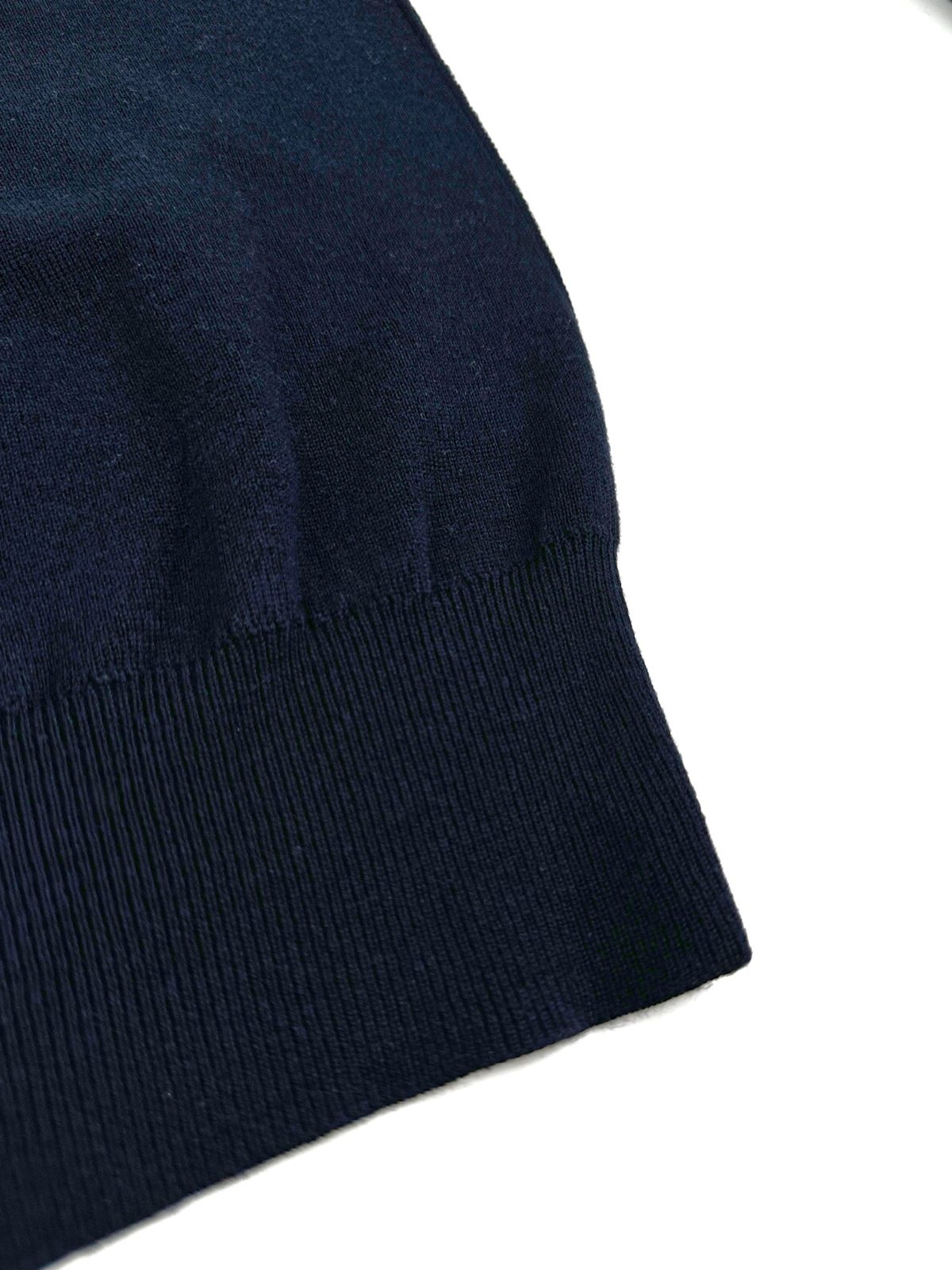 Burberry Embroidered Logo Polo Shirt Navy