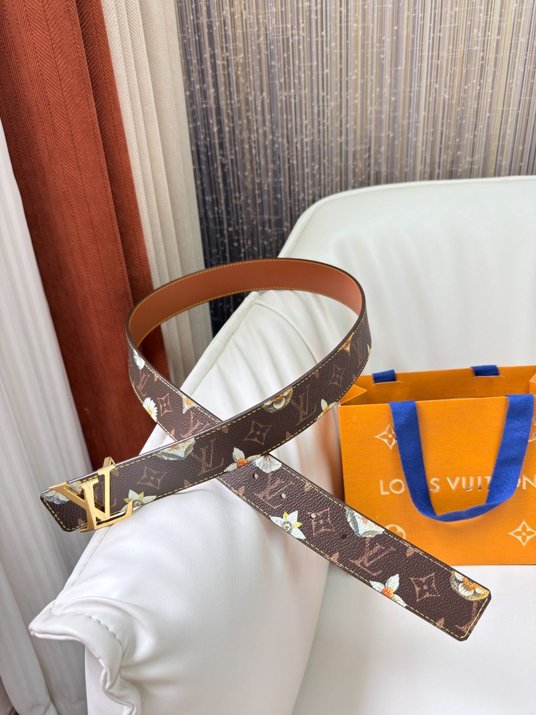 Louis Vuitton Monogram Canvas Leather Belt