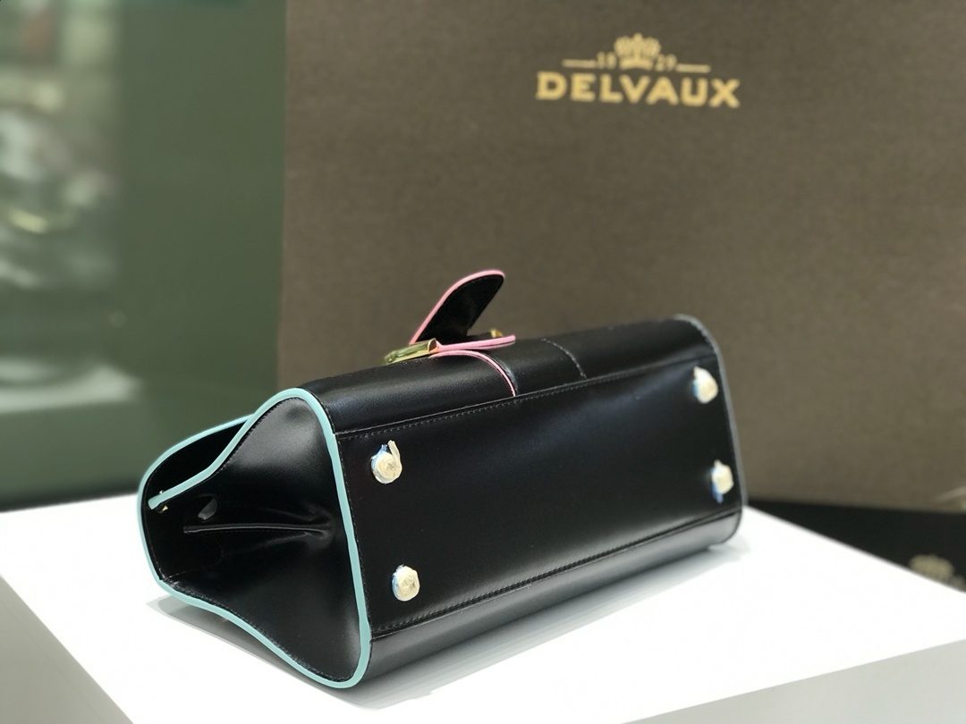 Delvaux Brillant Leather Handbag Black