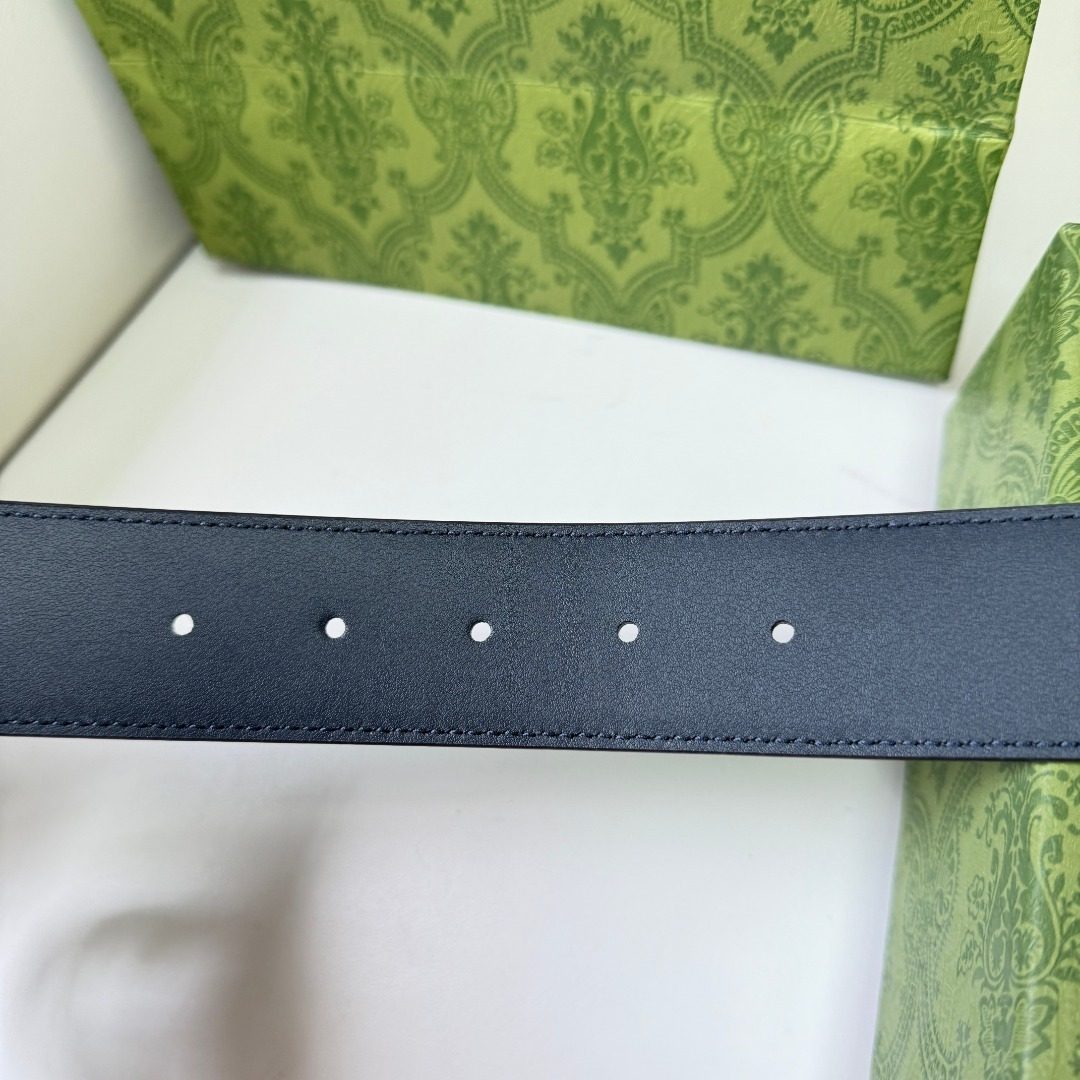 Gucci GG Marmont Blue Leather Belt