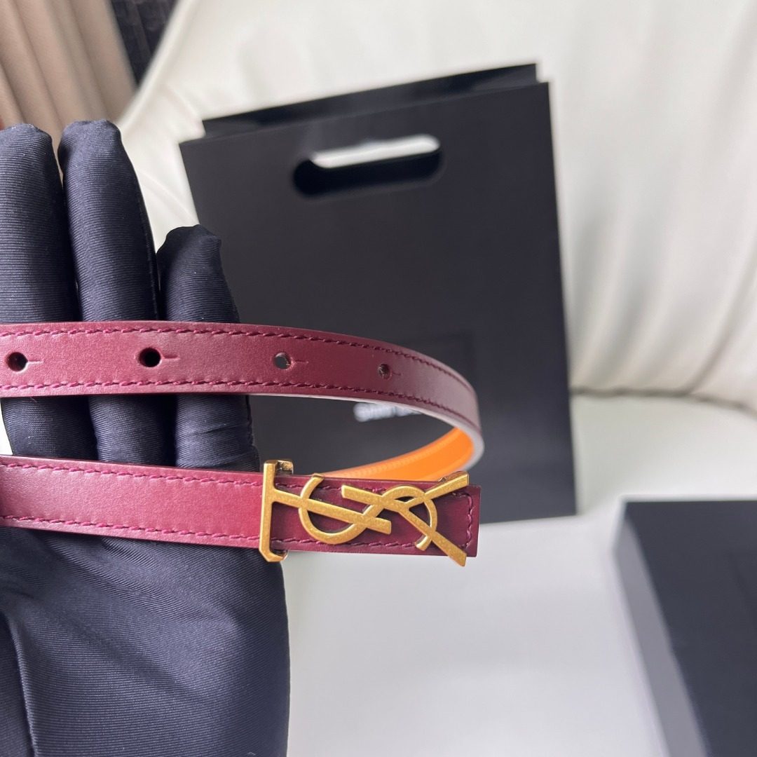 Saint Laurent YSL Leather Belt