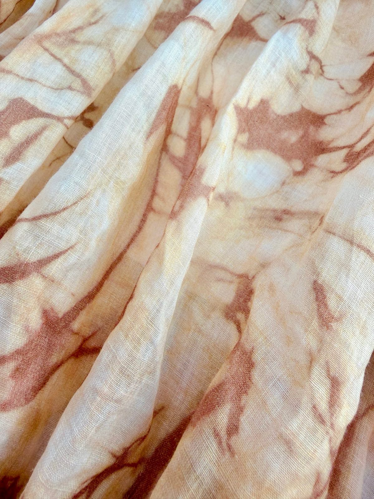 Chocolate Tie-Dye Ramie Maxi Skirt