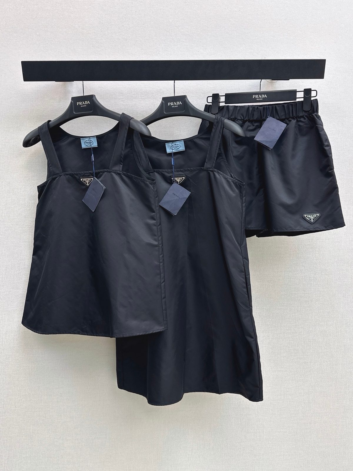 Prada Nylon Tank Top and Shorts Set