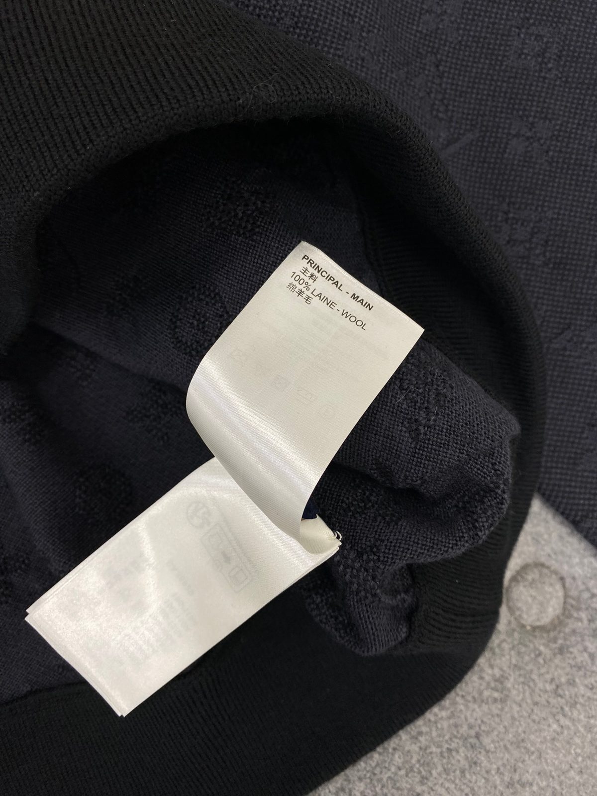 Fine Wool Crewneck Sweater with Stripe Detail