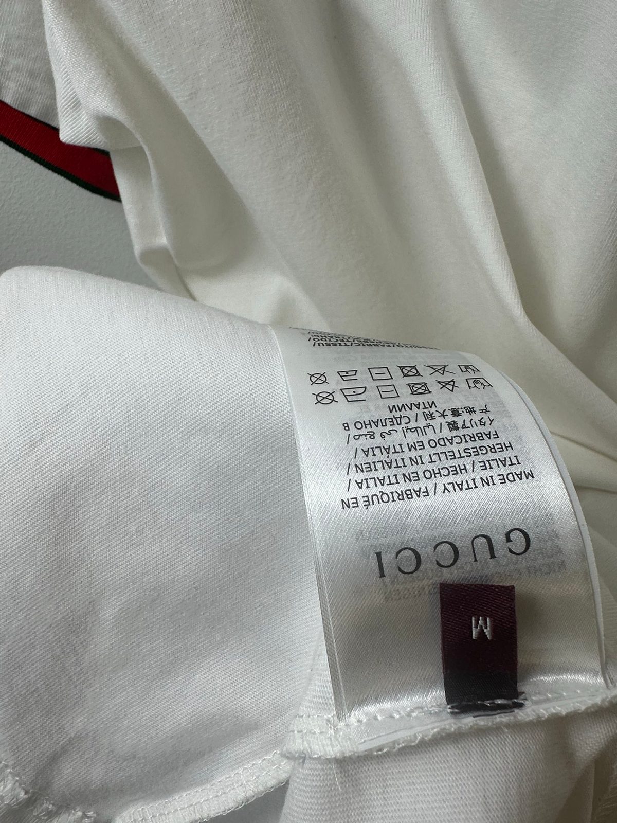 Gucci Red Web Stripe Crewneck T-Shirt