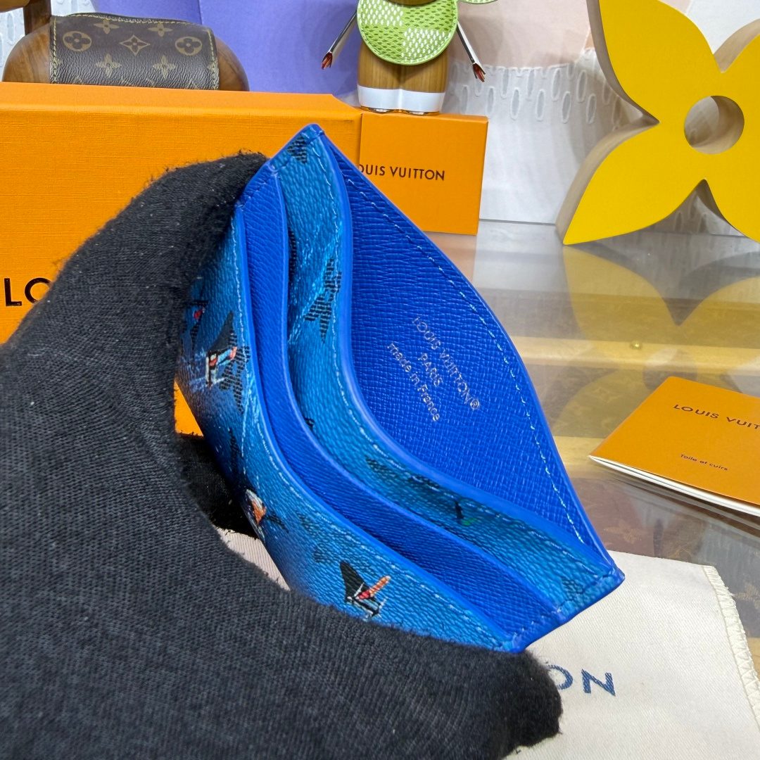 Louis Vuitton Epi Leather Wallet Blue