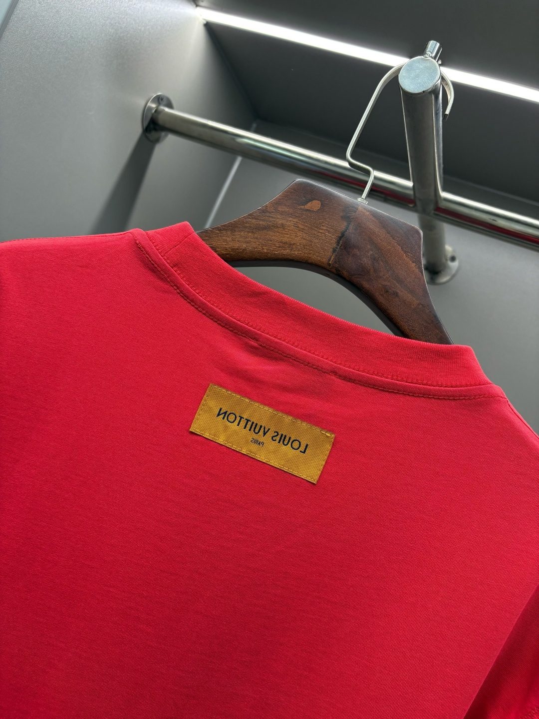 Burberry Men's Red Crewneck T-Shirt
