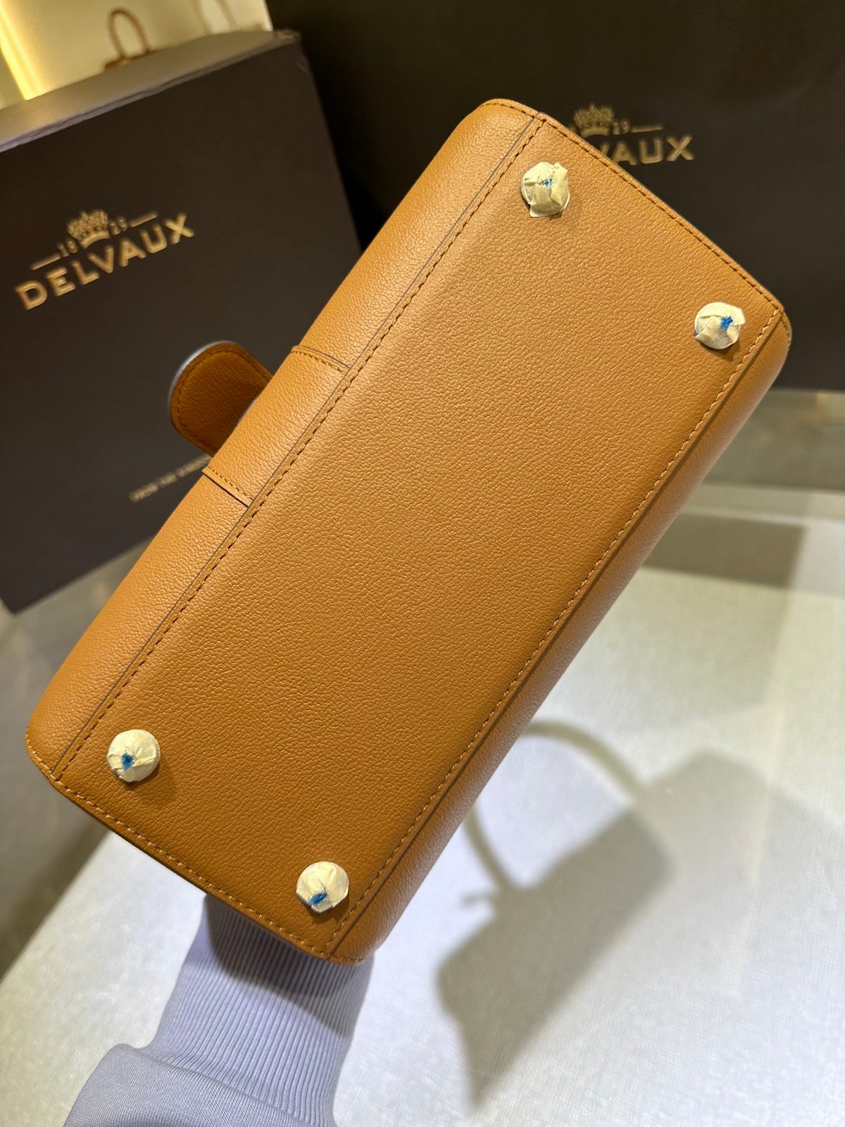 Delvaux Brillant Top Handle Leather Bag