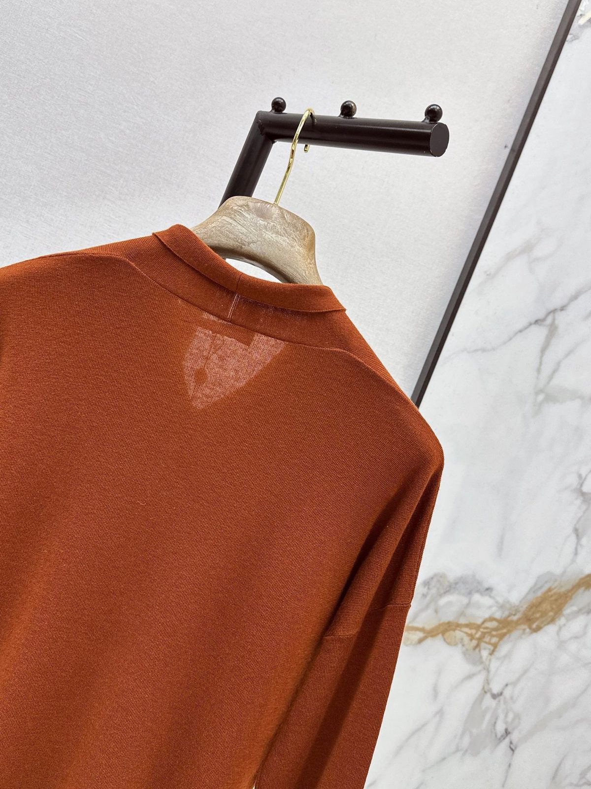 Cashmere Blend Crewneck Cardigan Sweater
