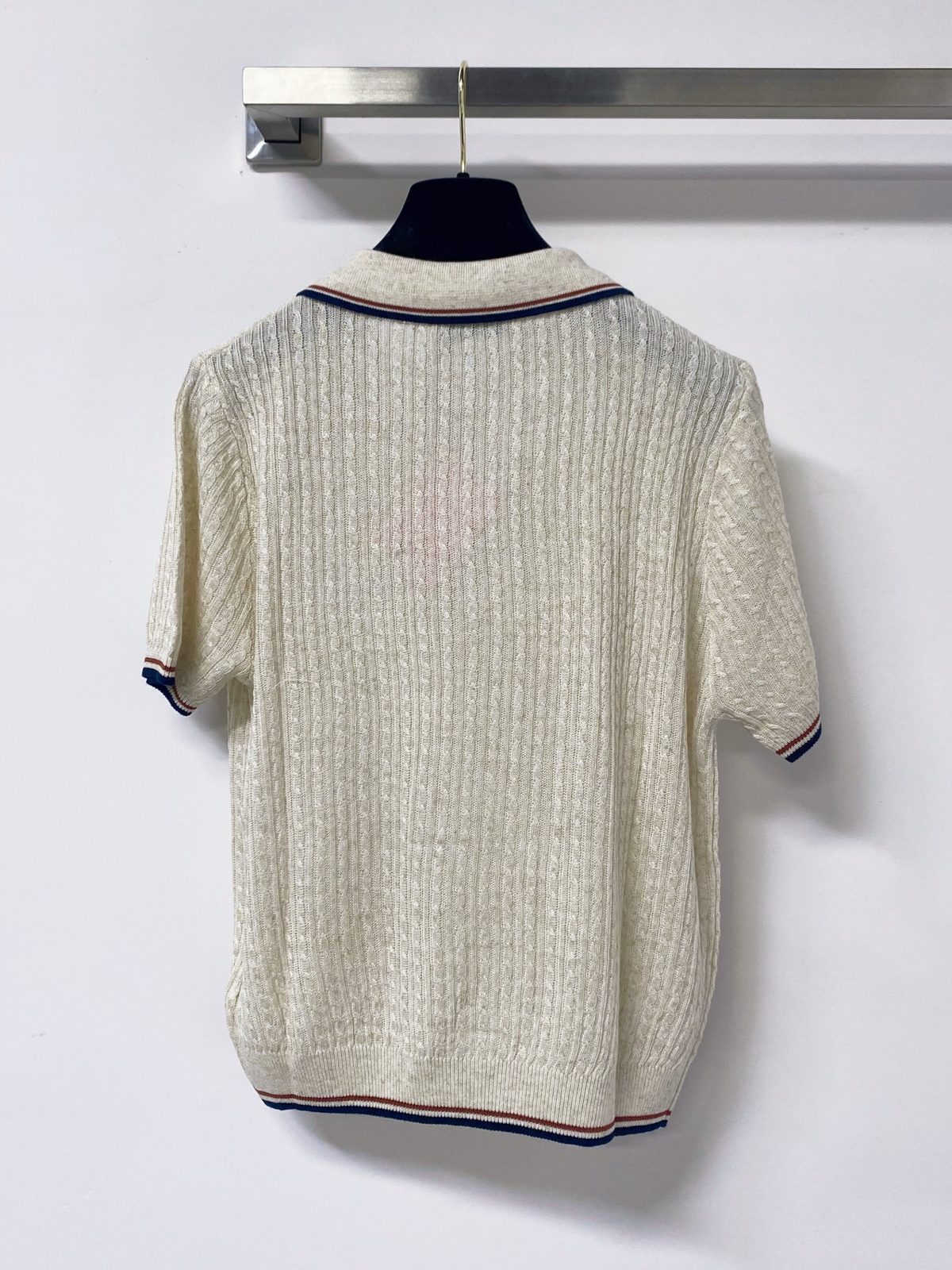 Miu Miu Ribbed Knit Polo Shirt
