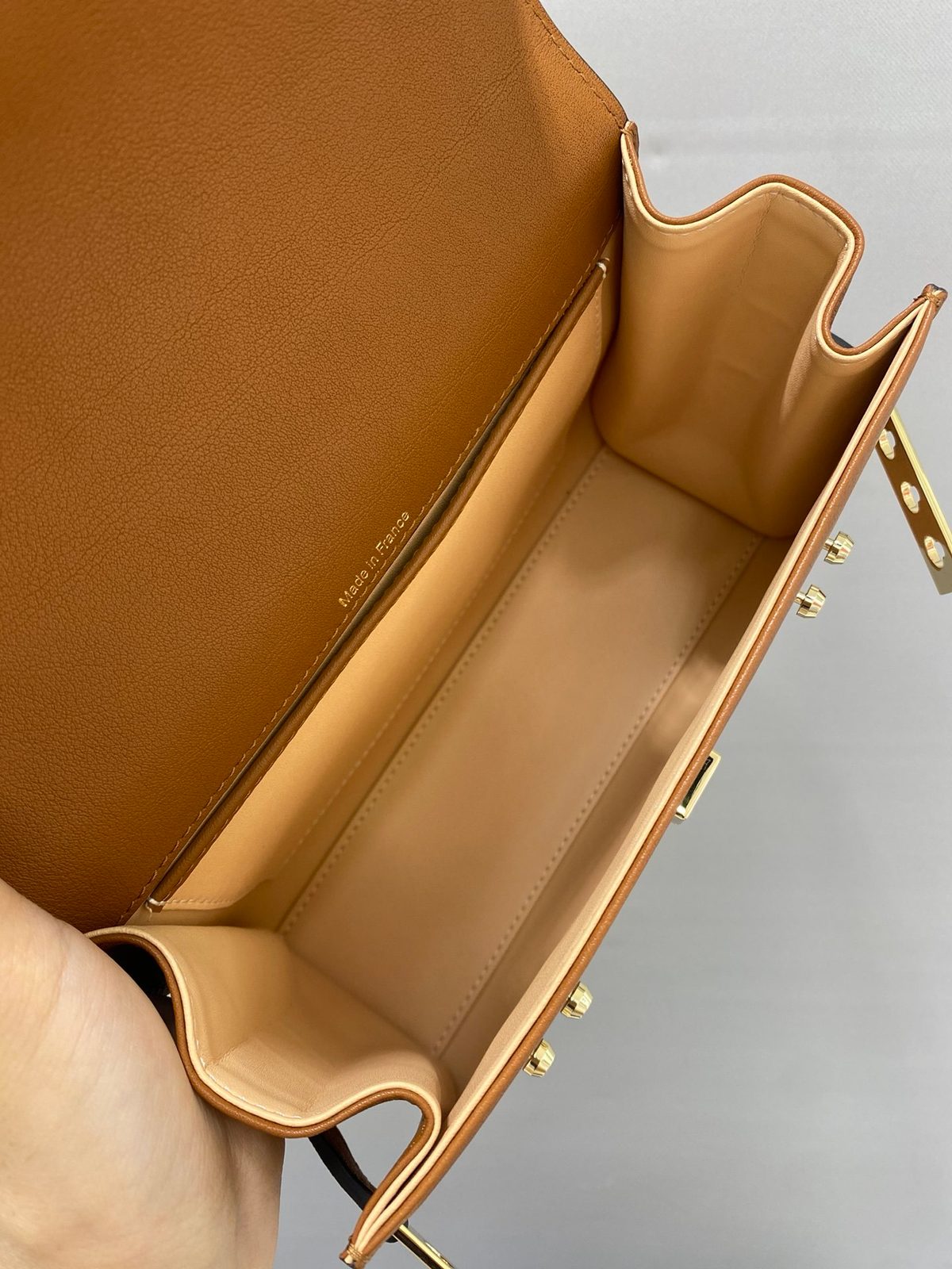 Delvaux Leather Shoulder Bag Cognac
