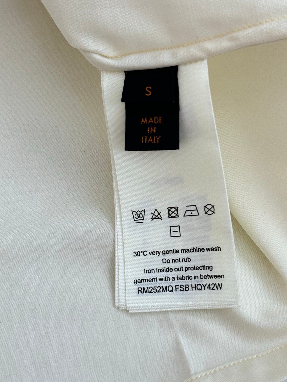 Italian Made White Cotton Dress Shirt