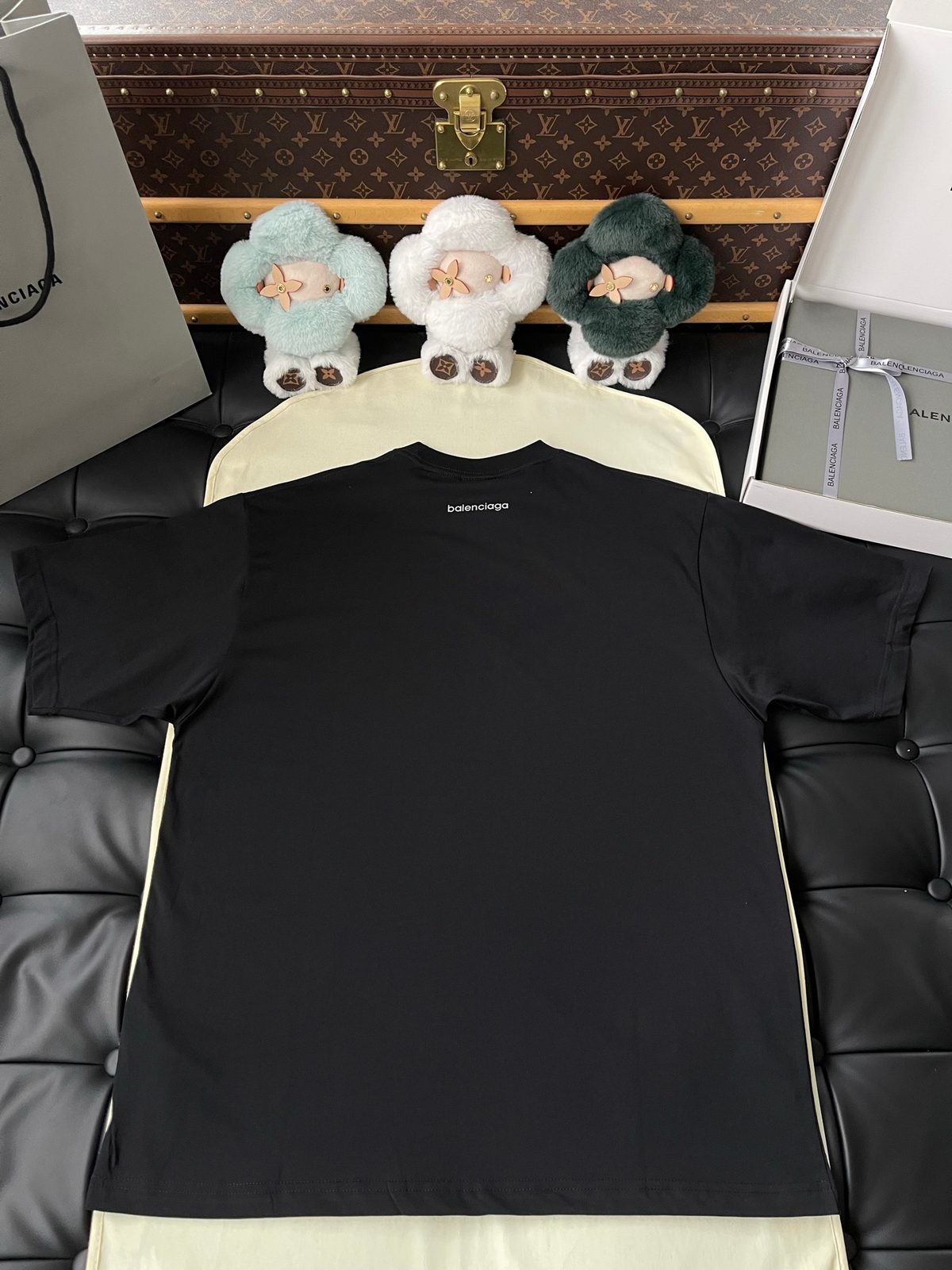 Balenciaga Logo Embroidered Cotton T-Shirt