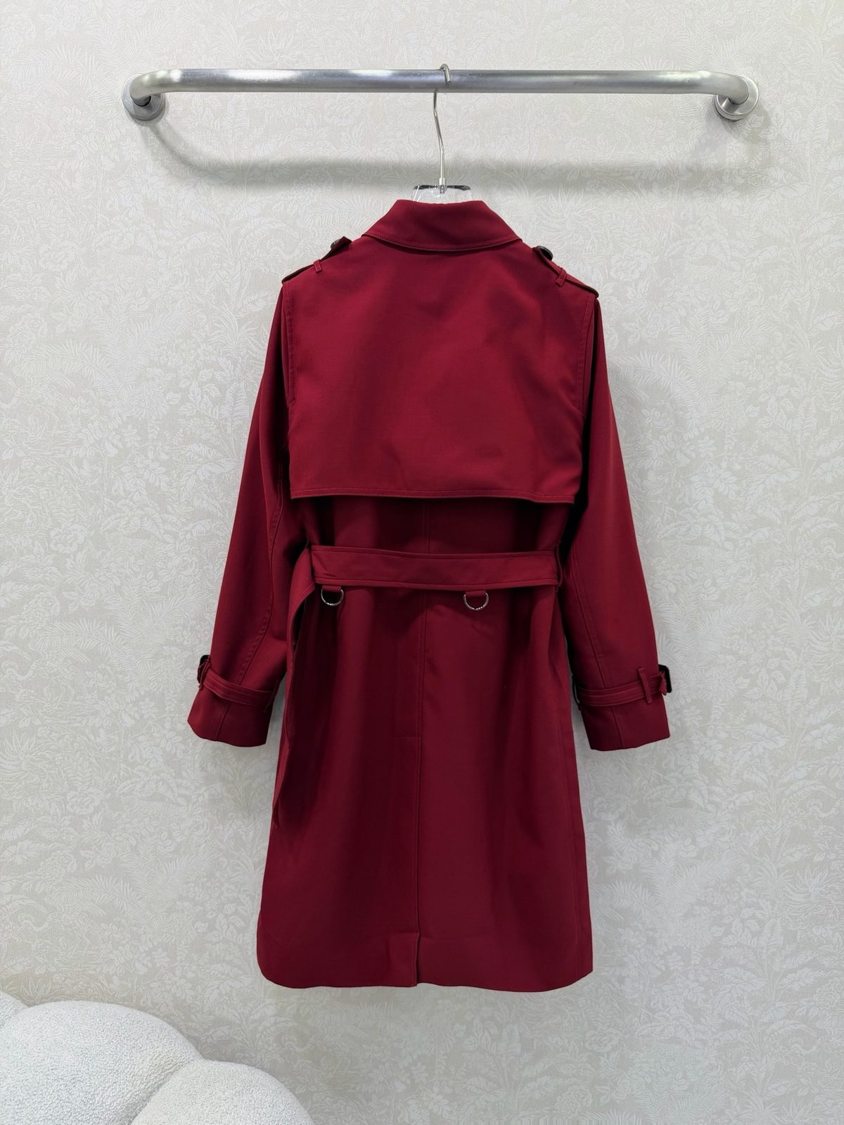 Gucci Red Wool Trench Coat