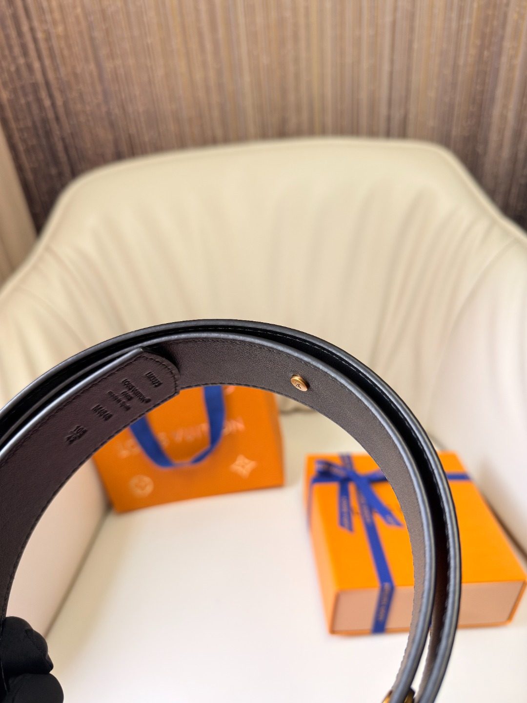 Louis Vuitton Monogram Black Leather Belt