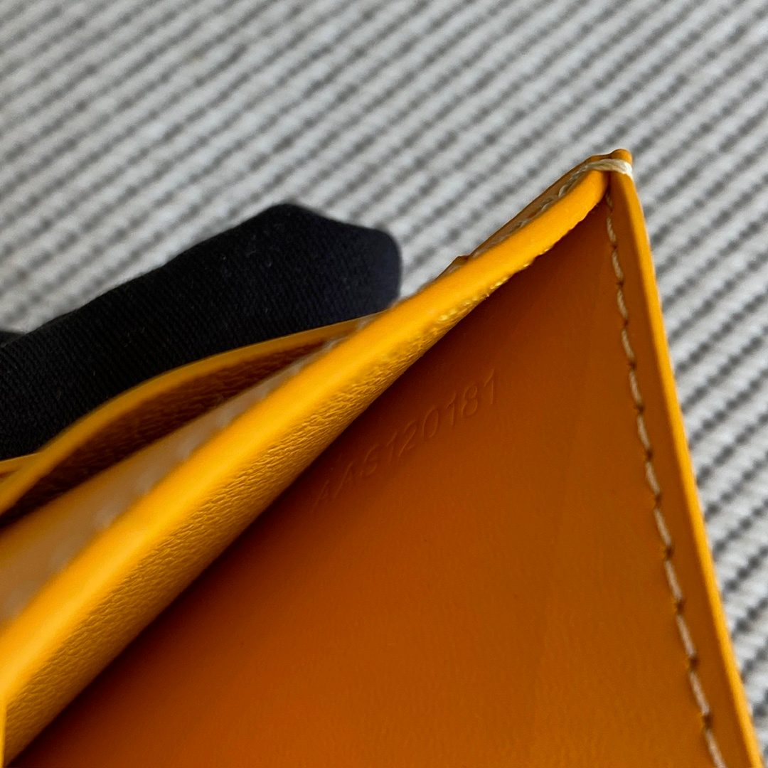 Goyard Paris Leather Card Wallet Yellow