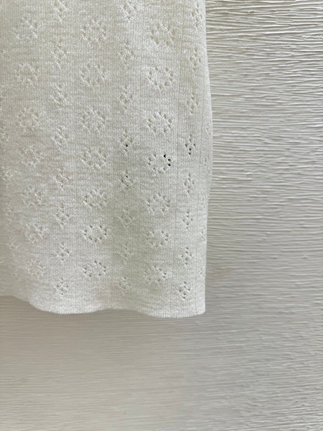 Luxury White Knit Textured Sweater