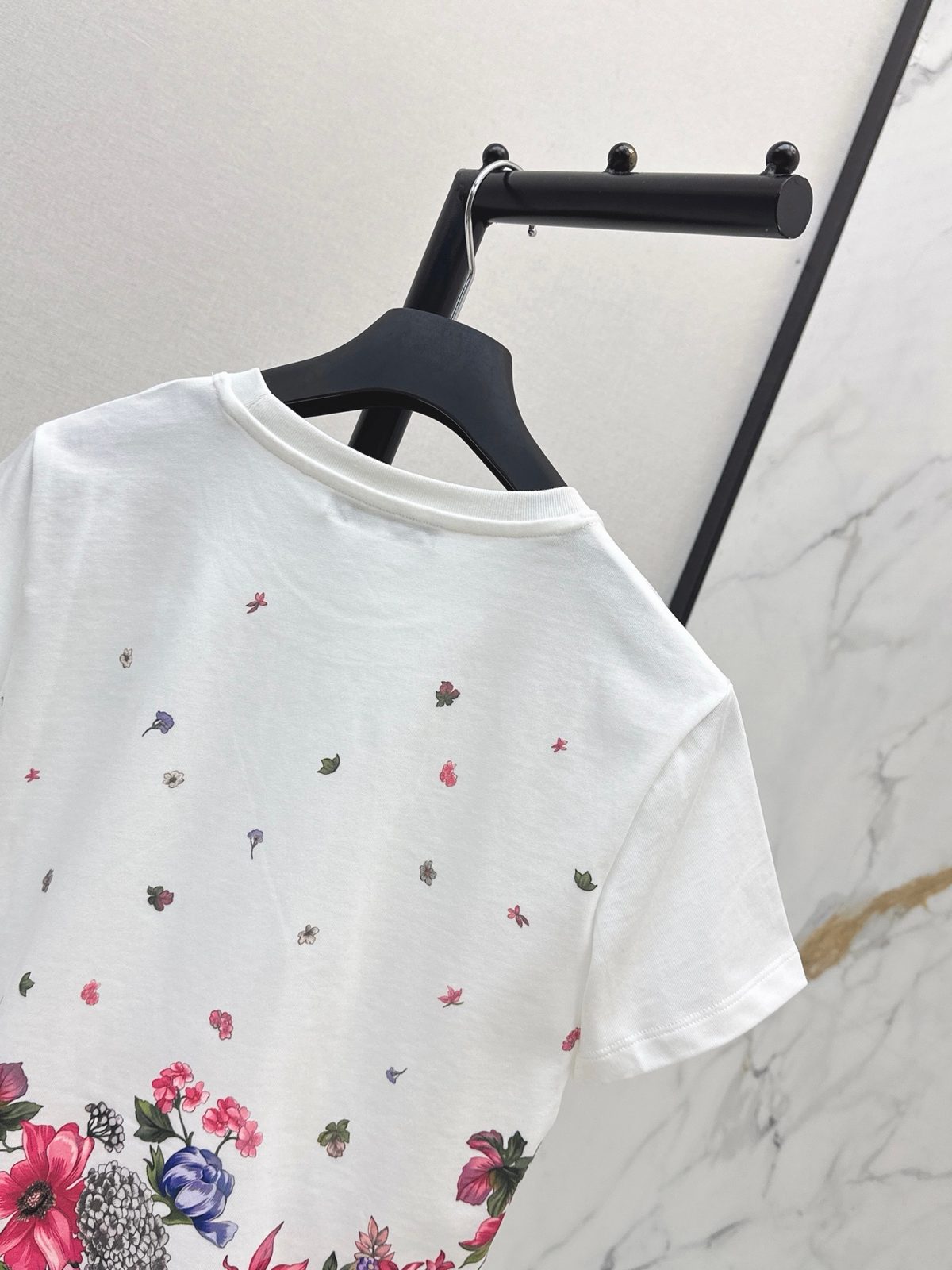 Dior Floral Print White T-Shirt