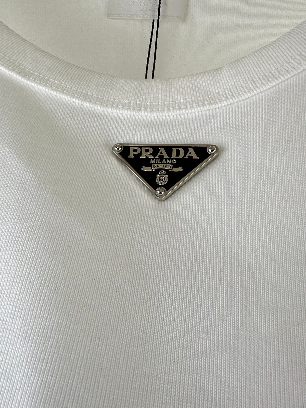 Prada Milano White Cotton Tank Top