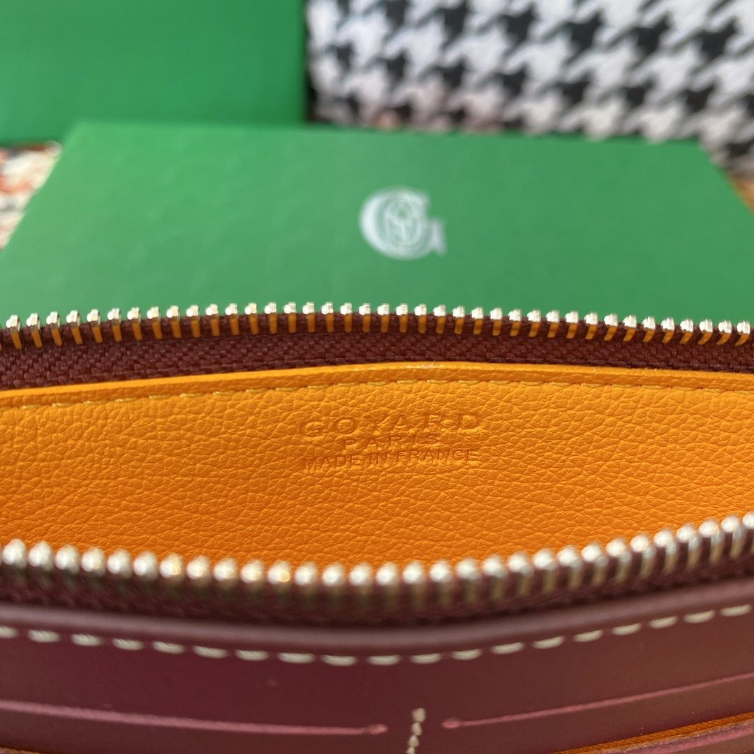 Goyard Matignon Leather Zip Wallet