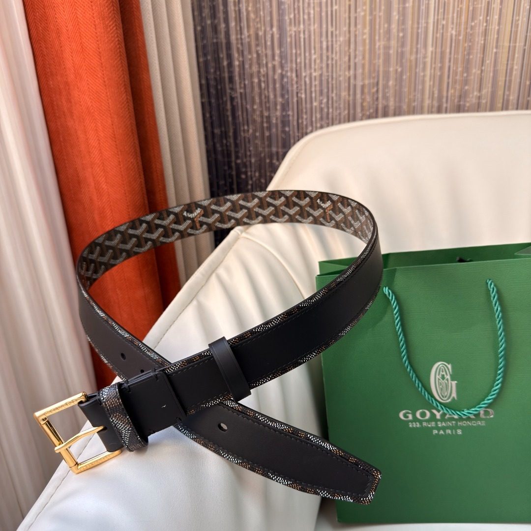 Goyard Monogram Canvas Leather Belt