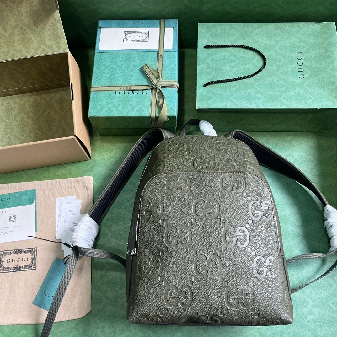 Gucci GG Embossed Leather Backpack