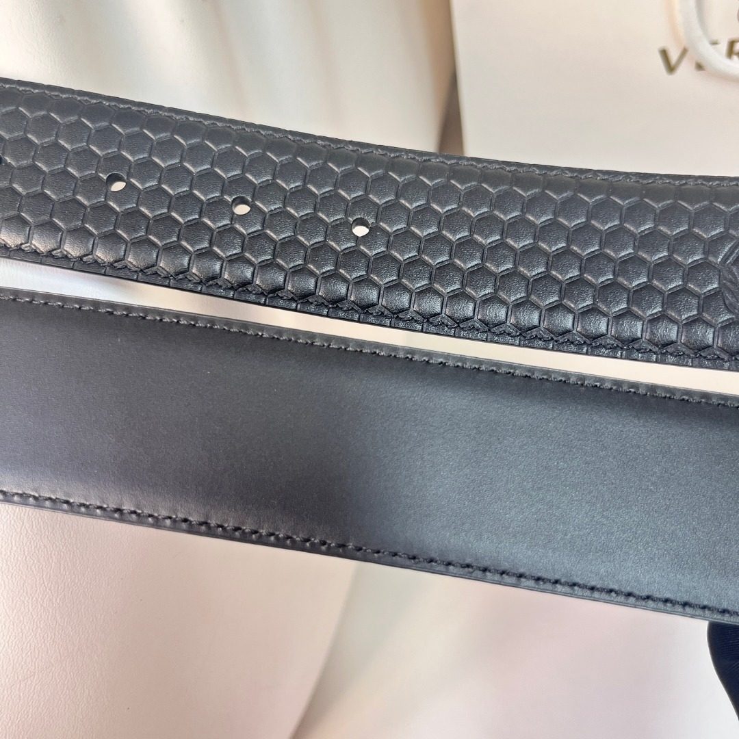 Versace Medusa Embossed Leather Belt