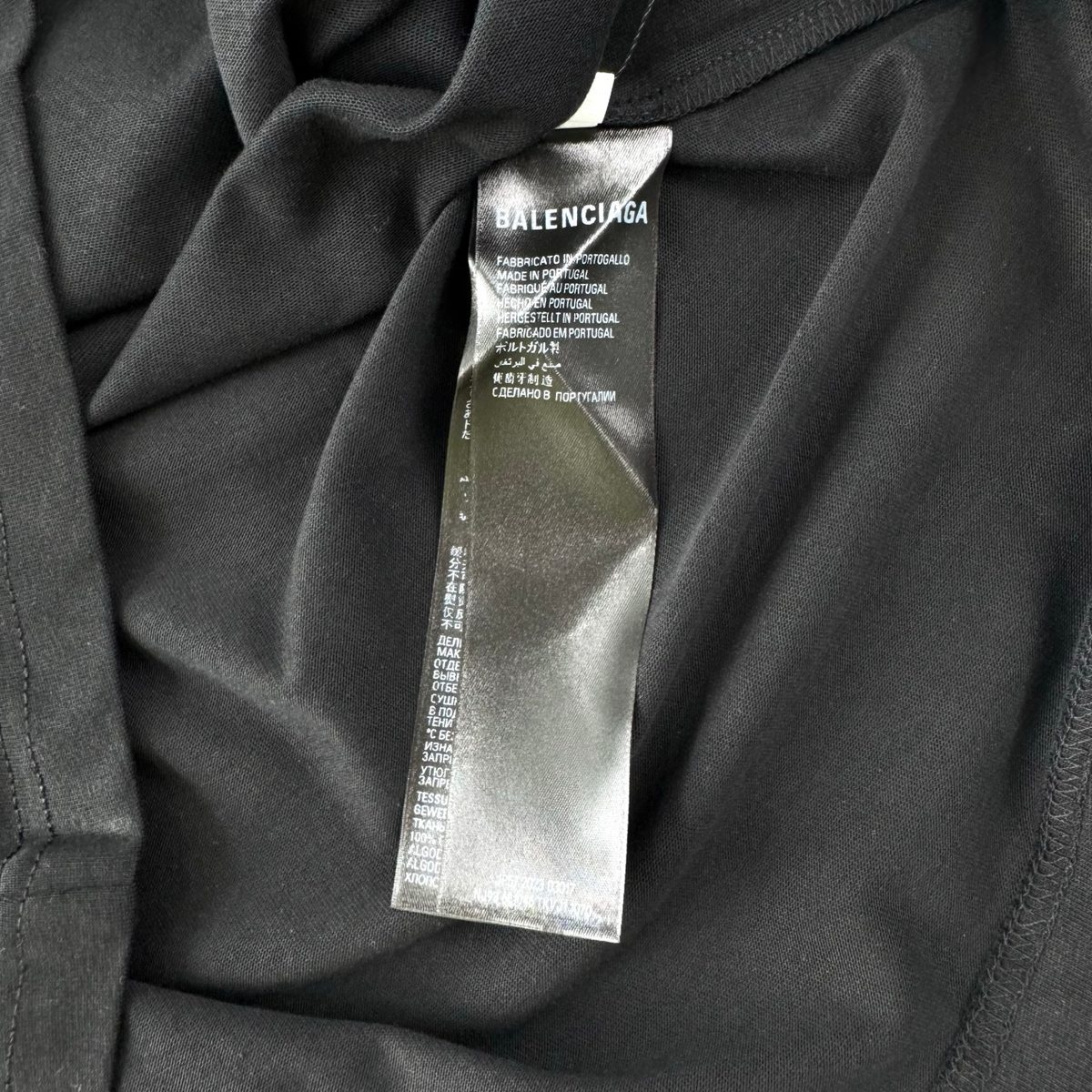 Balenciaga Green Logo Black T-Shirt