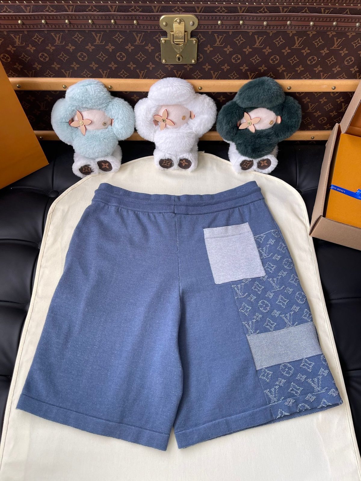 Louis Vuitton Monogram Denim Shorts Blue