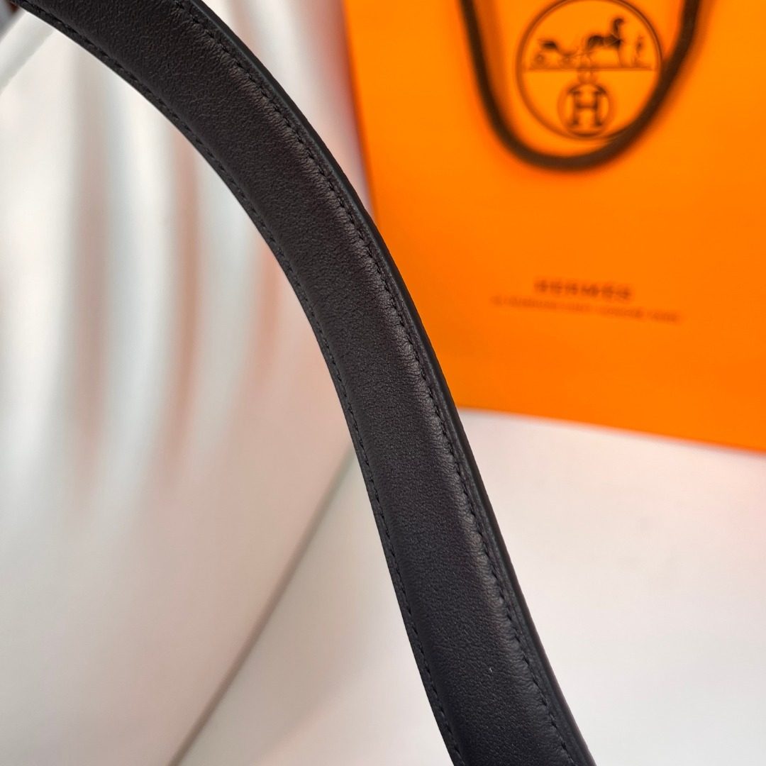 Hermès Reversible Leather Belt Orange Black