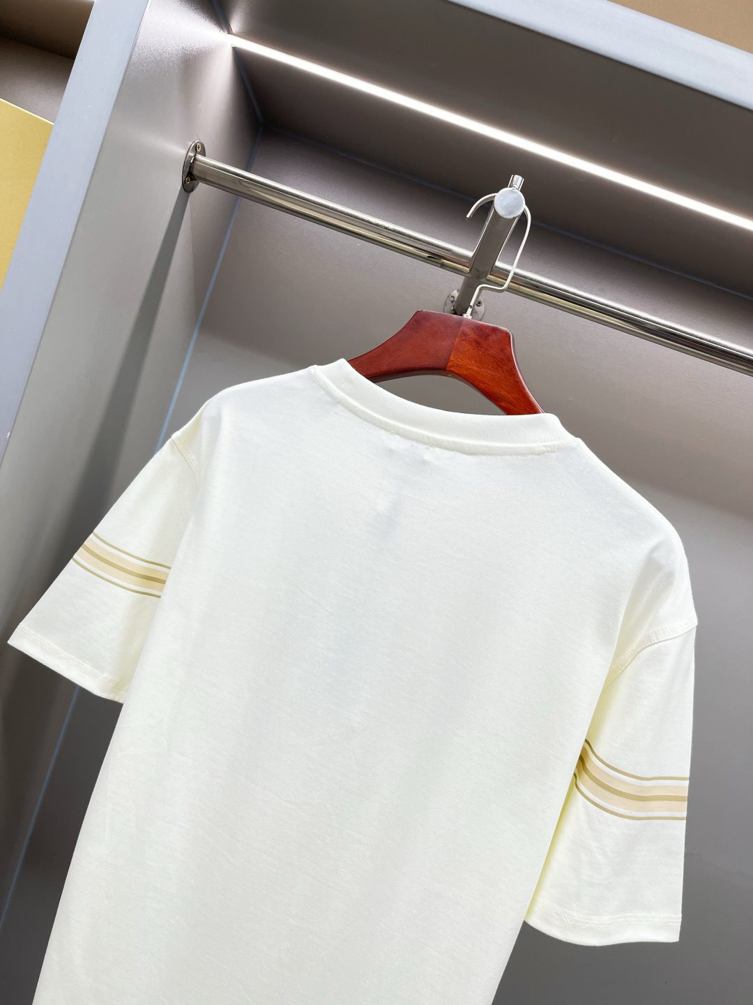 Burberry Striped Sleeve Crewneck T-Shirt