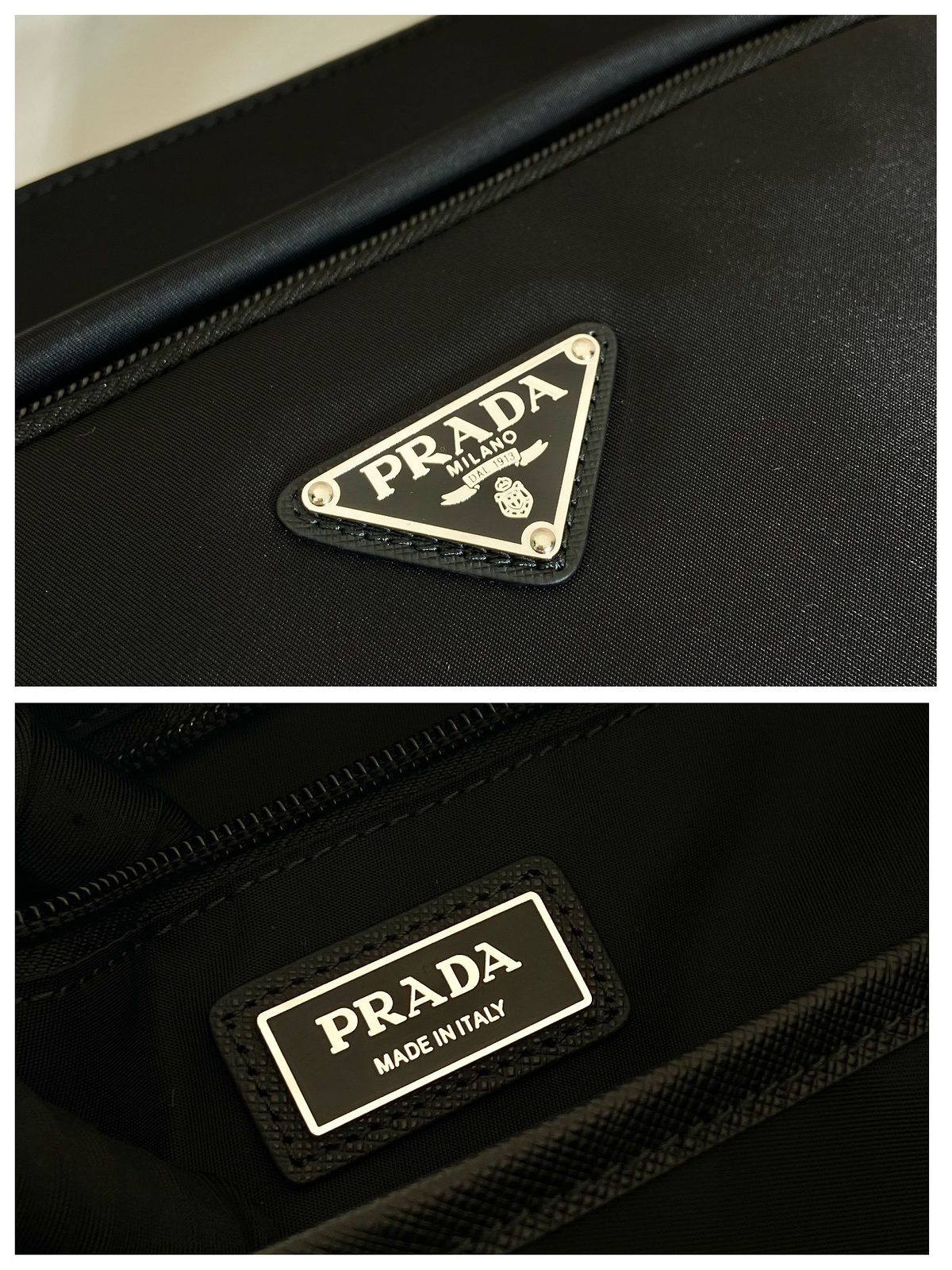 Prada Nylon Shoulder Bag Black