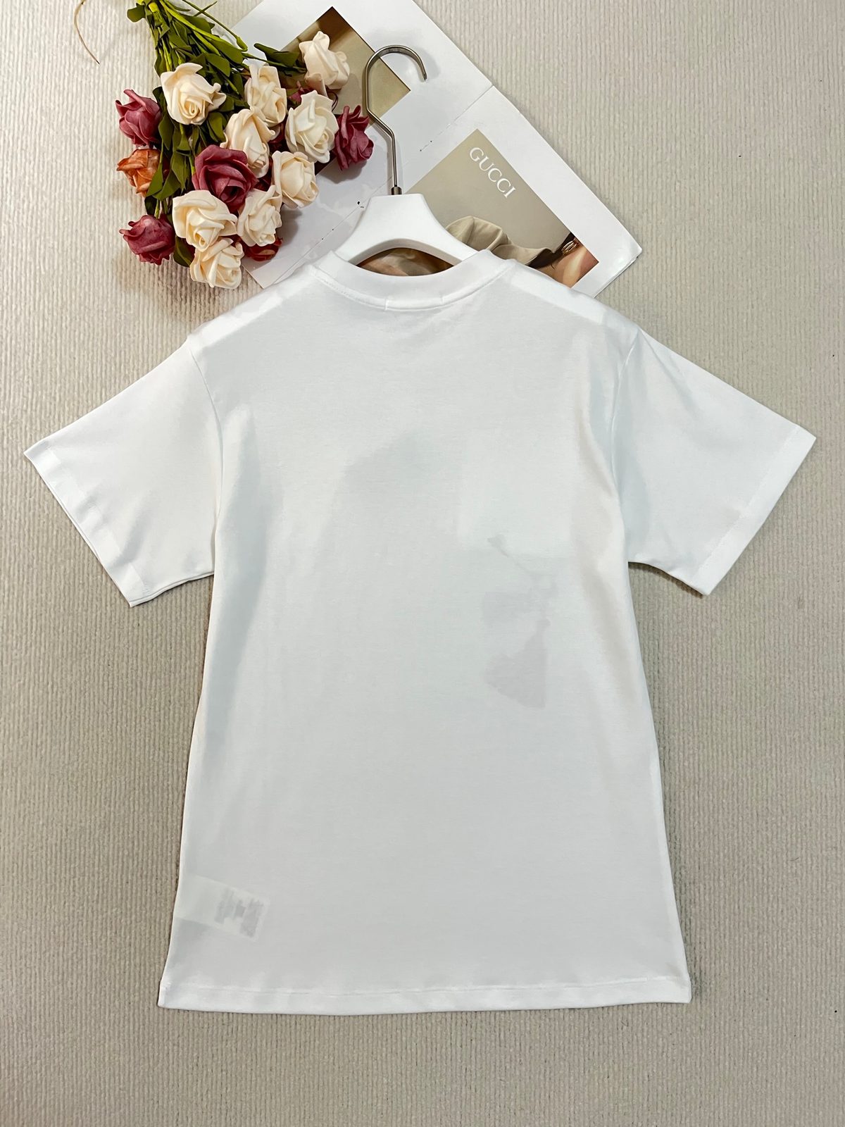 Gucci White Cotton Crewneck T-Shirt
