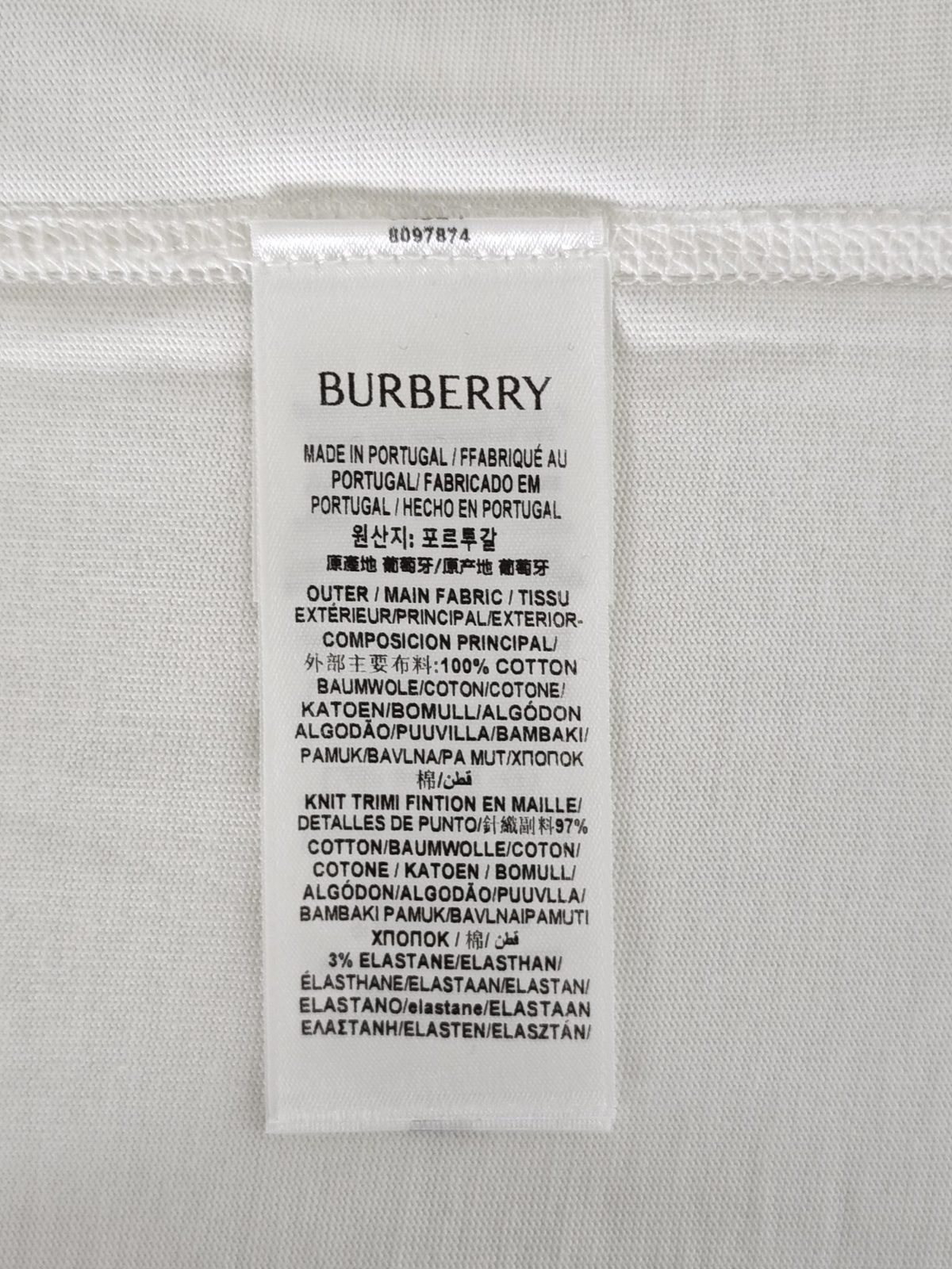 Burberry Embroidered Crest Cotton T-Shirt