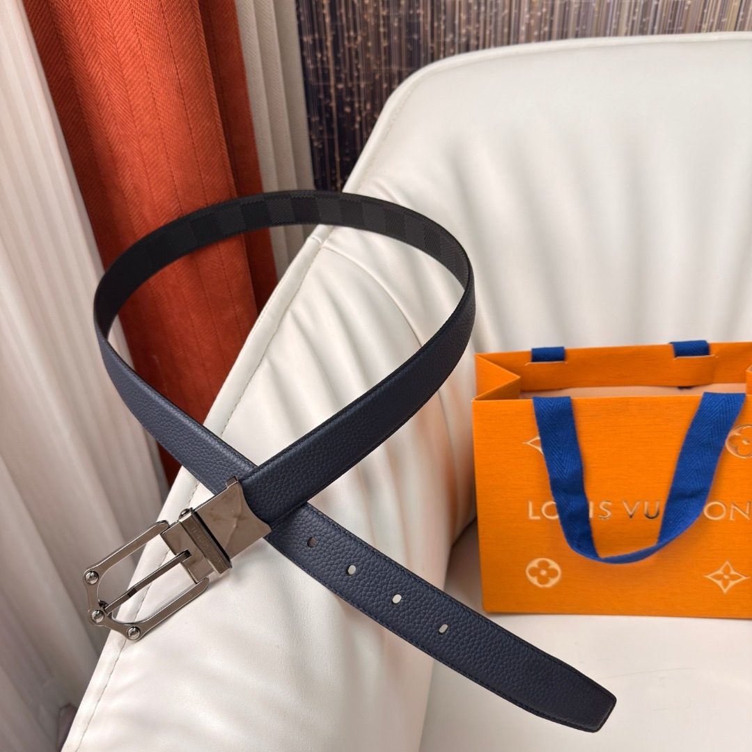 Louis Vuitton Damier Graphite Leather Belt