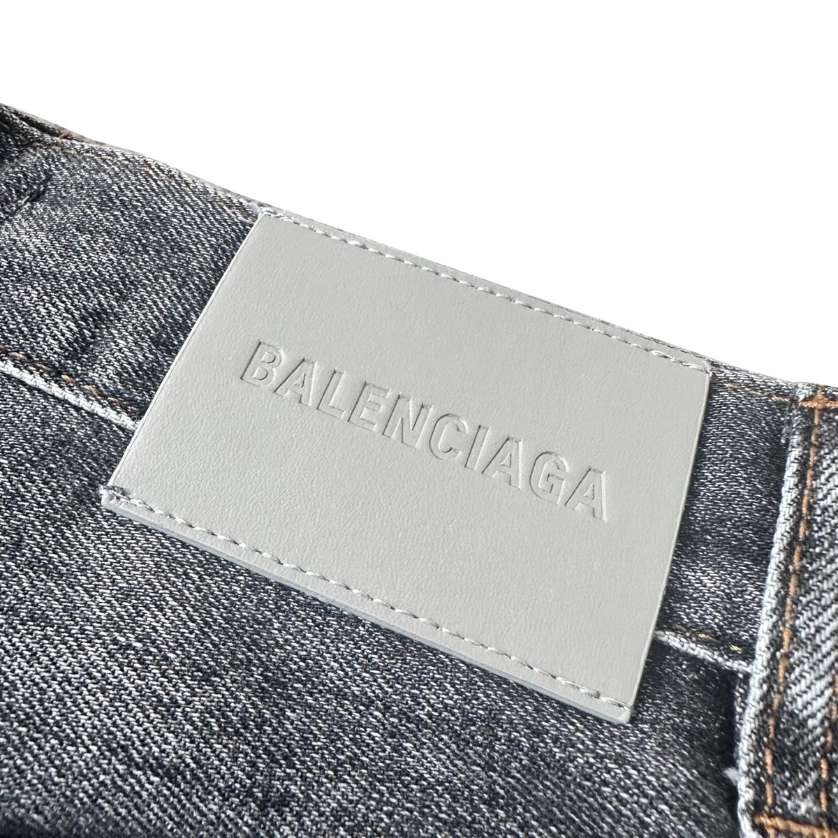 Balenciaga Gray Wash Baggy Jeans