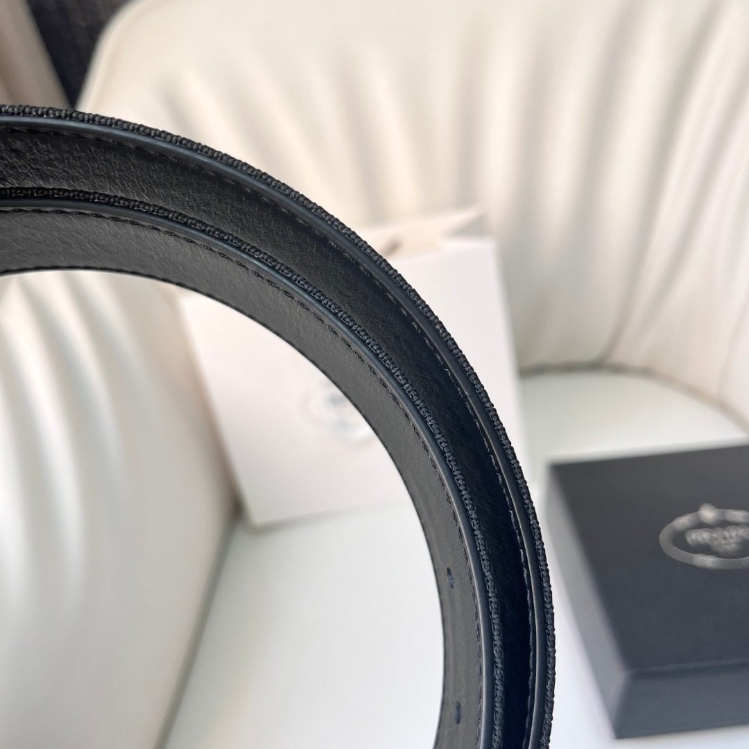 Prada Milano Black Leather Belt