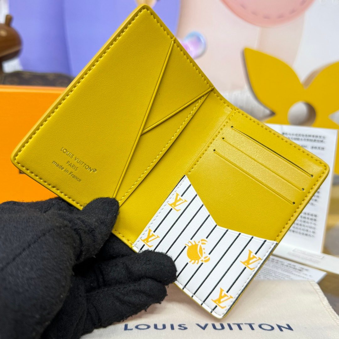 Louis Vuitton Epi Leather Compact Wallet Yellow
