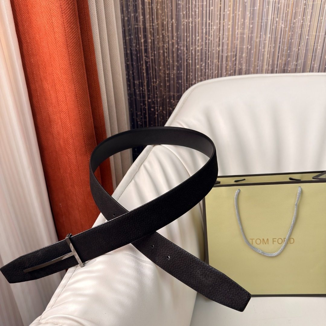 Tom Ford Black Leather Belt