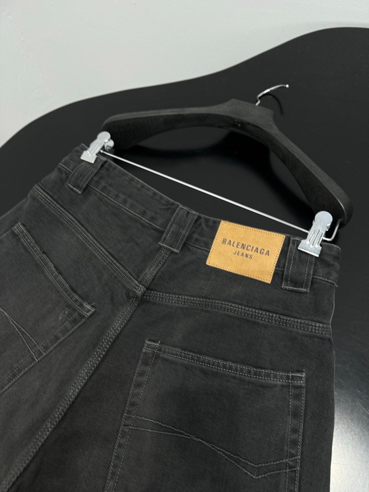 Balenciaga Black Distressed Denim Jeans