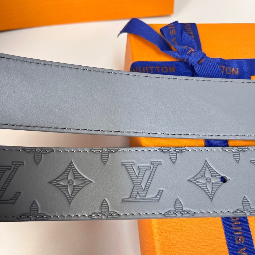 Louis Vuitton Monogram Canvas Belt Grey