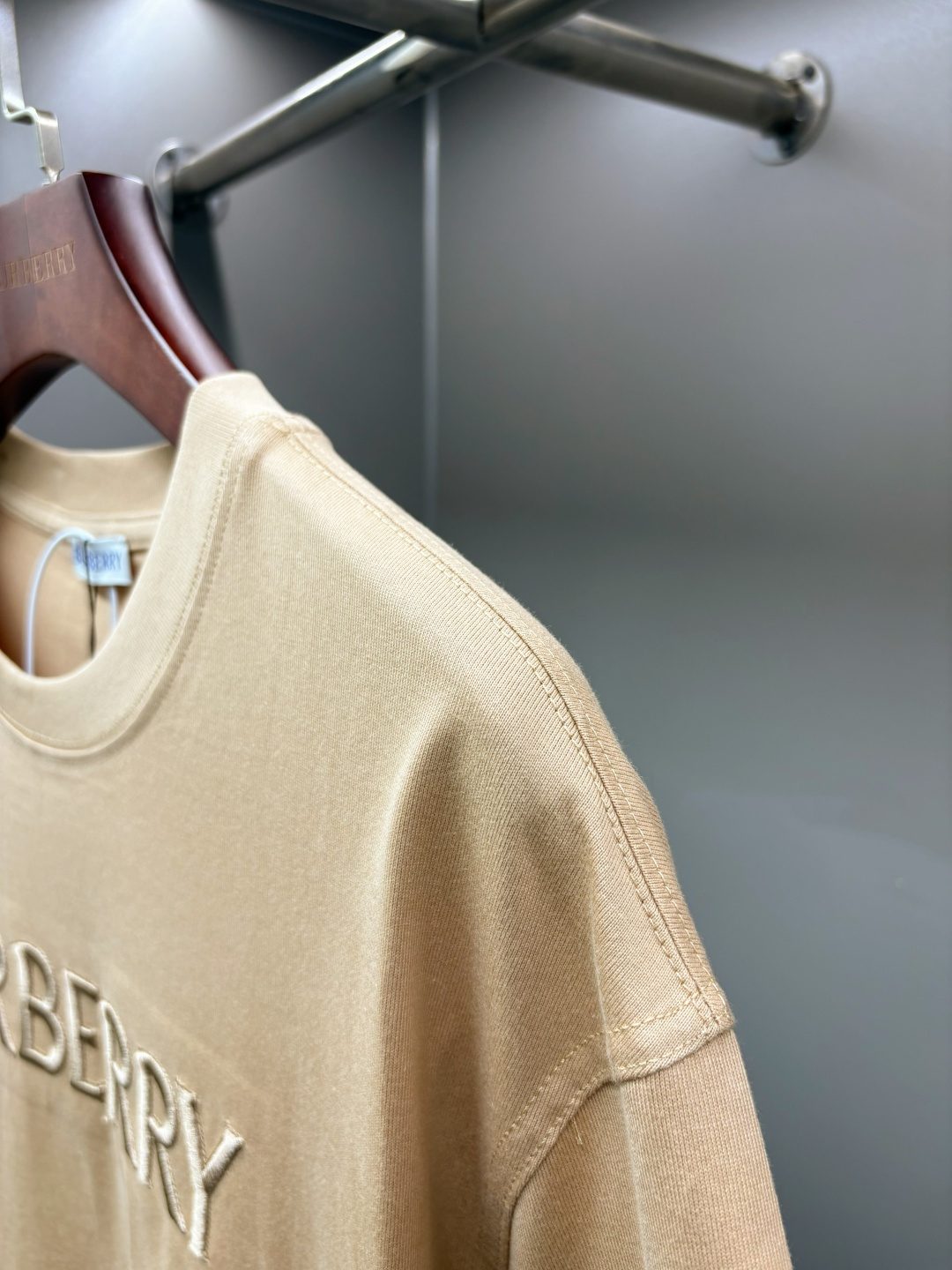 Burberry Embroidered Logo Crewneck T-Shirt