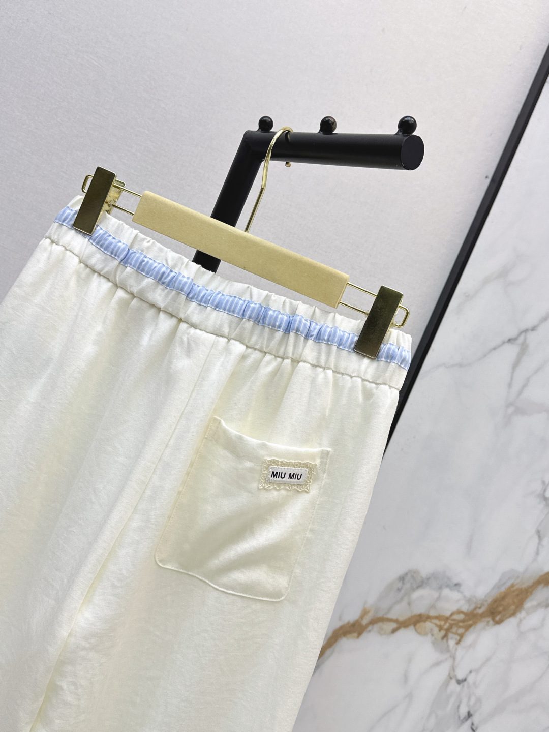 Miu Miu Men's Wide Leg Linen Trousers
