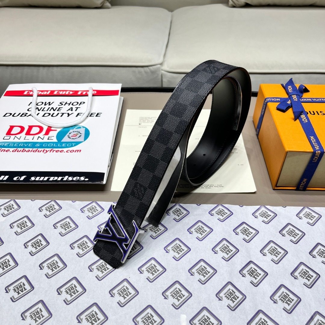 Louis Vuitton Damier Graphite Leather Belt